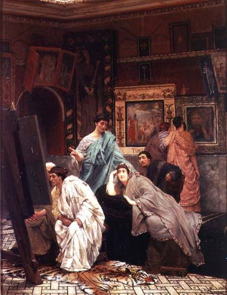 A Collector of Pictures at the Time of Augustus von Sir Lawrence Alma-Tadema