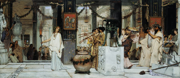 The Vintage Festival in Ancient Rome von Sir Lawrence Alma-Tadema