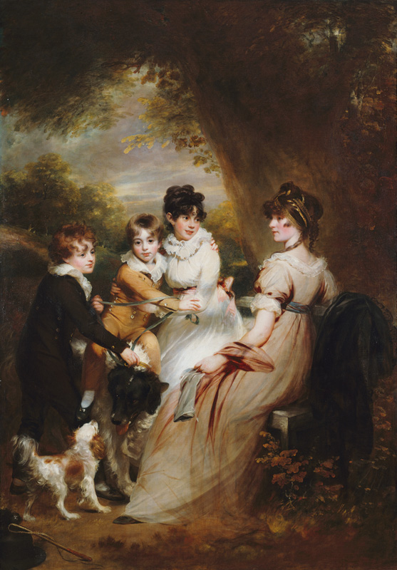 Mrs. Raymond Symonds mit ihren Kindern von Sir William Beechey