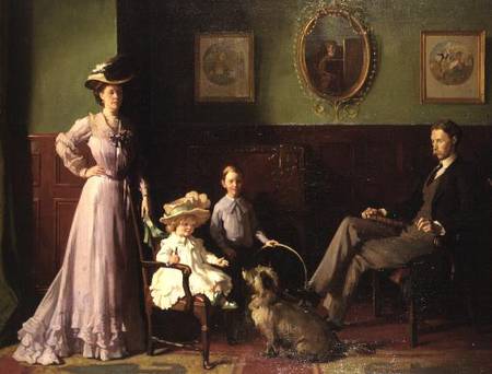 Group portrait of the family of George Swinton von Sir William Orpen