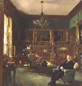 Otto Beit in his study at Belgrave Square 1913