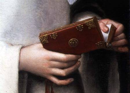 Portrait of the Artist's Sister in the Garb of a Nun, detail of her prayer book von Sofonisba Anguisciola