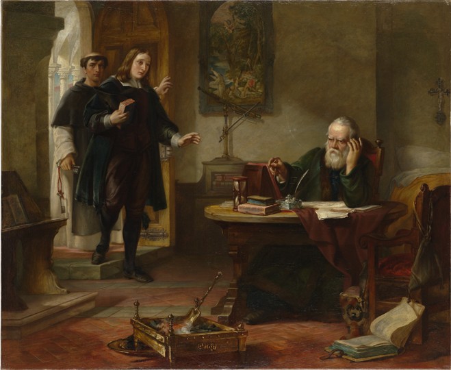 John Milton zu Besuch bei Galileo Galilei von Solomon Alexander Hart
