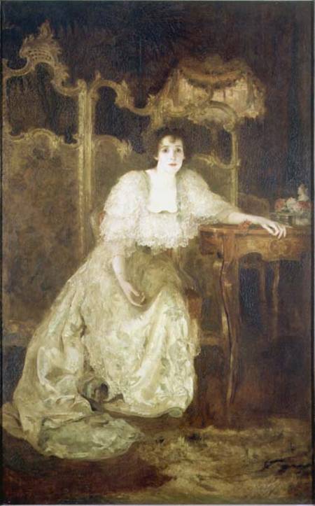 Mrs Patrick Campbell (1865-1940) as Paula Tanqueray von Solomon Joseph Solomon