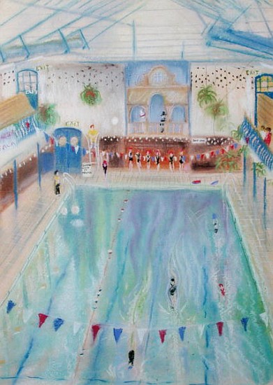 Chelsea Swimming Baths, 1997 (pastel on paper)  von Sophia  Elliot