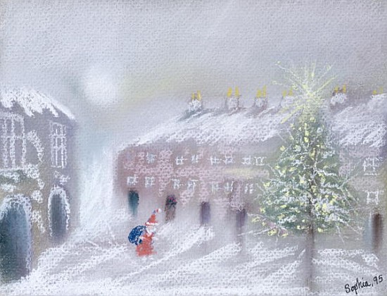 Father Christmas, 1995 (pastel on paper)  von Sophia  Elliot