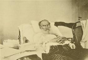 Der kranke Lew Tolstoi in Haspra auf der Krim 1902
