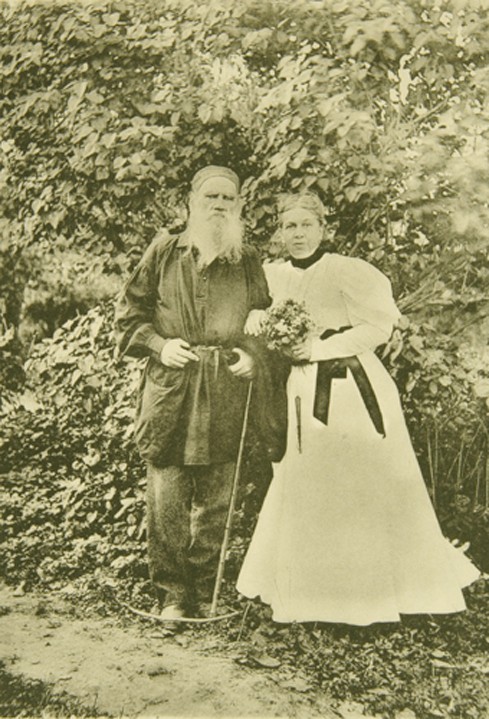 Lew Tolstoi und Sofia Andrejewna am Hochzeitstag von Sophia Andreevna Tolstaya