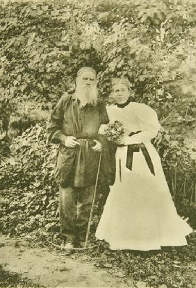 Lew Tolstoi und Sofia Andrejewna am Hochzeitstag 1900
