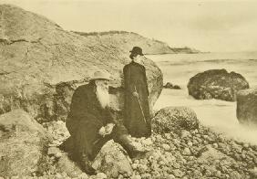 Lew Tolstoi und Tochter Alexandra auf der Krim 1901