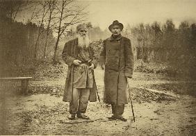 Leo Tolstoy and the author Maxim Gorky