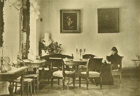Tolstois Frau, Sofia Andrejewna, im Wohnzimmer in Jasnaja Poljana 1902