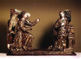The Annunciation, Painted Wooden Sculpture 2nd Half 1