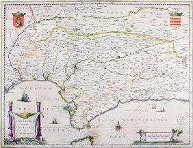 Map of Andalusia, Spain (engraving) 19th
