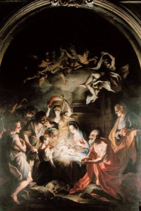 Nativity with St. Jerome von Stefano Maria Legnani