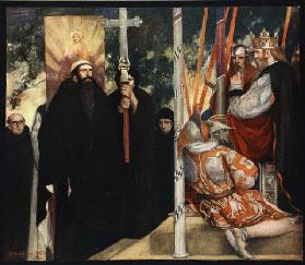Empfang des Heiligen Augustinus durch Ethelbert 1912