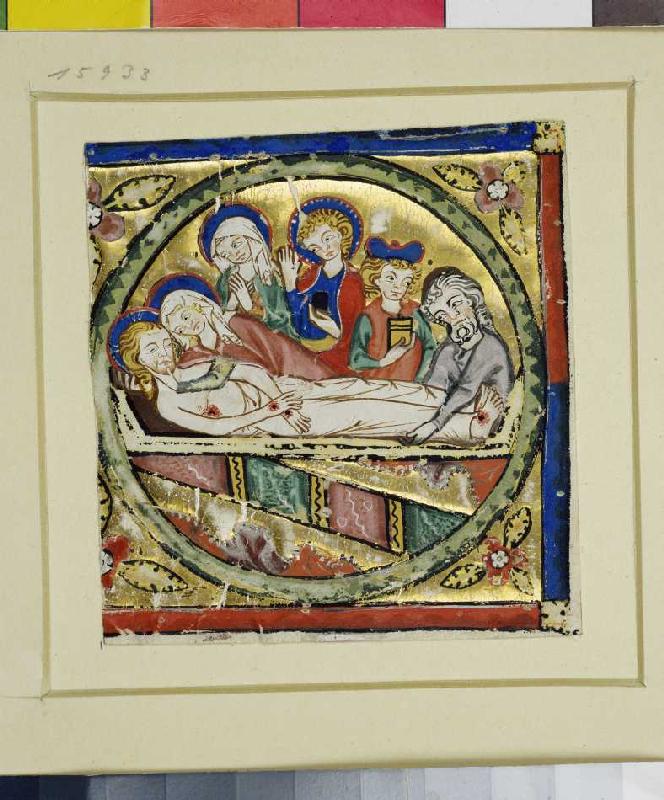 Grablegung Christi: Miniatur aus dem "Katharinentaler Graduale" von St. Katharinenthal und Hochrhein Meister