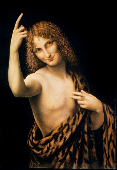 St. John the Baptist, 16th century von (studio of) Leonardo da Vinci