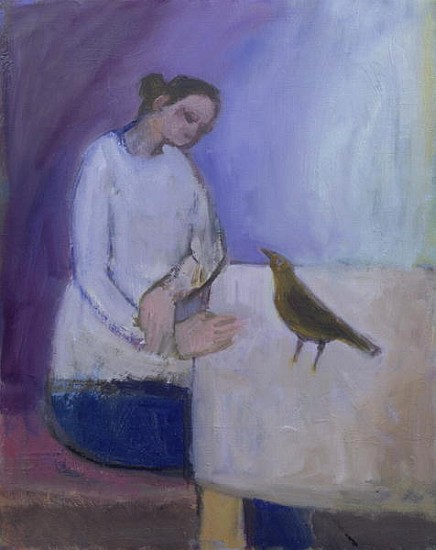 Woman with a Bird, 2003 (oil on canvas)  von Sue  Jamieson