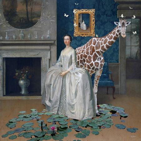 Lady Penelope bringt ihre Giraffe zum Abendessen