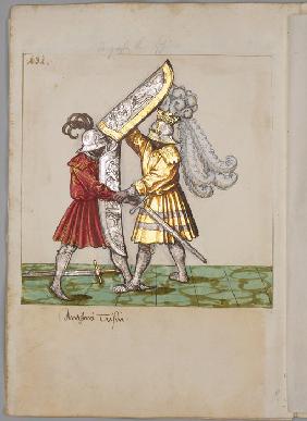 Illustration aus dem Turnierbuch des Kaisers Maximilian I.
