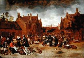 A Marketplace in Winter 1653