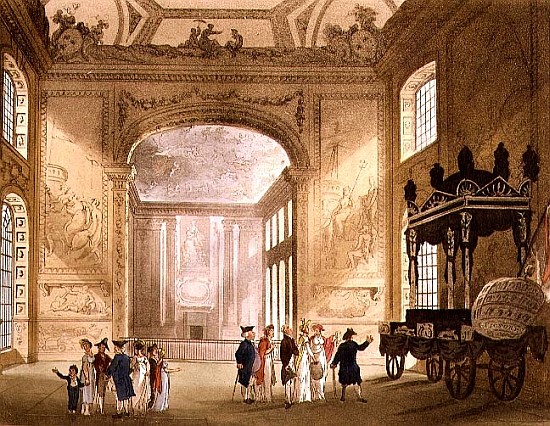 Greenwich Hospital from Ackermann''s \\Microcosm of London\\\\\"" von T.(1756-1827) Rowlandson