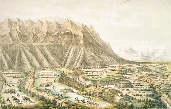 Battle of Buena Vista, view of the battle ground and battle of ''the Angostura'' fought near Buena V von T. Palmer