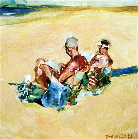 Sidney Beach Bums, 1984 (oil on canvas)  von Ted  Blackall