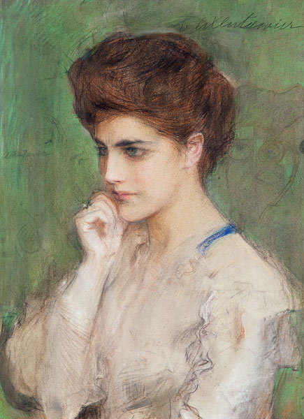 Woman Deep in Thought von Teodor Axentowicz