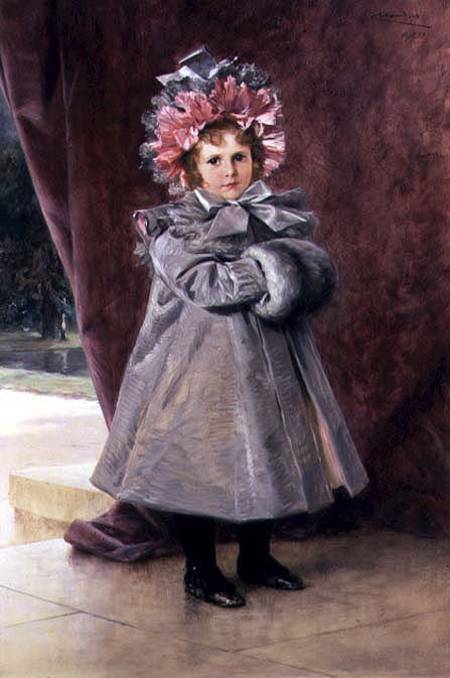 La Promenade: Portrait of Miss Eliza Conkling of New York von Theobald Chartran