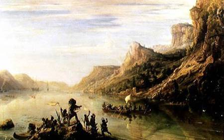Jacques Cartier (1491-1557) Discovering the St. Lawrence River in 1535 von Théodore Gudin