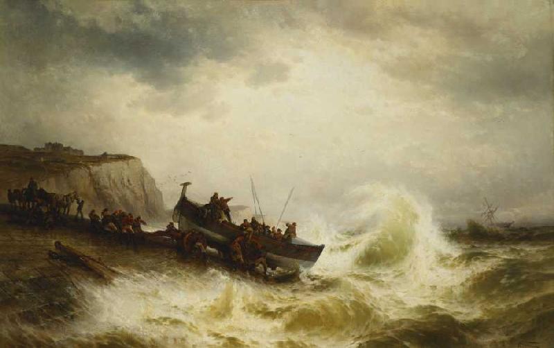 Rettungsboot bei Dover. von Theodore Weber