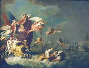Allegorie auf den Sieg von Chesmen 1770 von Theodorus de Roode
