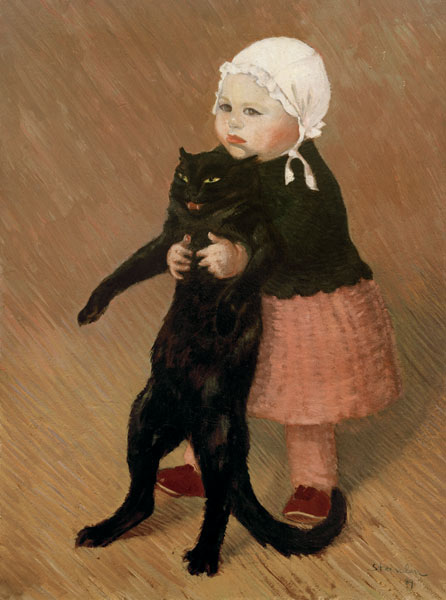 La fillette au chat von Théophile-Alexandre Steinlen