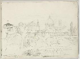 Florence with Views of the Duomo and Campagnale 1831