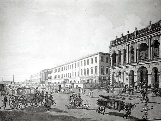 The Mayor''s Court and Writers'' Building, Calcutta von Thomas Daniell