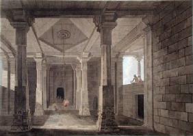 Part of the Interior of an Hindoo Temple at Deo, in Bahar, plate VI from 'Oriental Scenery' published