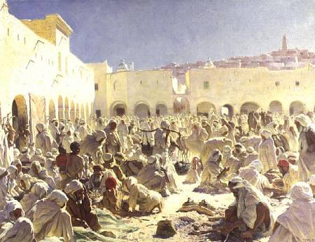 The Market Place, Ghardaia von Thomas Frederick Mason Sheard