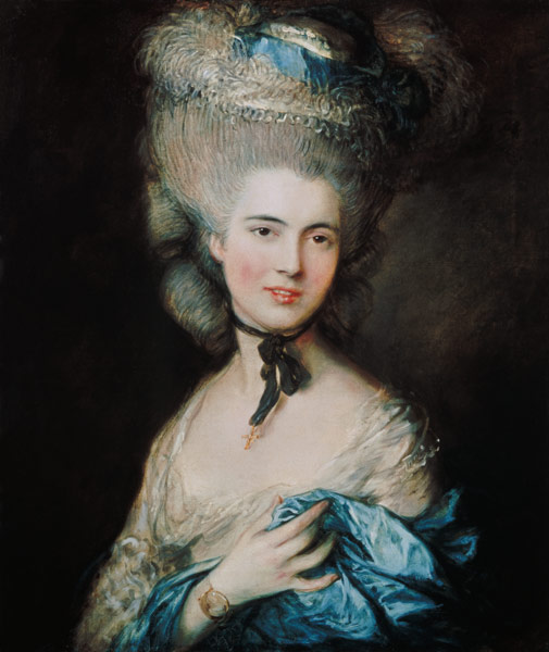 Dame in blau (Die Herzogin von Beaufort) von Thomas Gainsborough