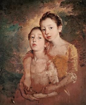 Die Töchter des Malers mit einer Katze 1759