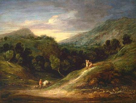 Mountain Landscape with a Drover and a Packhorse c.1786