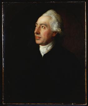 Portrait of the Rev. Humphrey Gainsborough in a black coat and white cravat