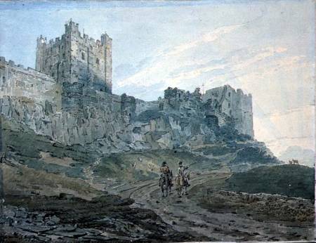 Bamburgh Castle, Northumberland  on von Thomas Girtin
