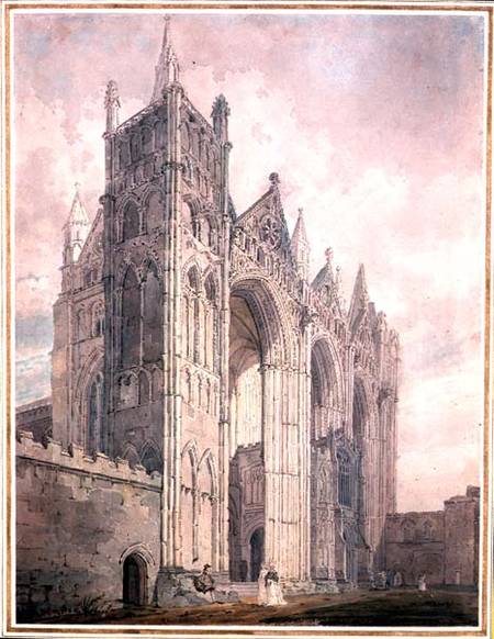 West Front of Peterborough Cathedral von Thomas Girtin