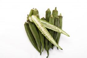 Okra aufgeschnitten