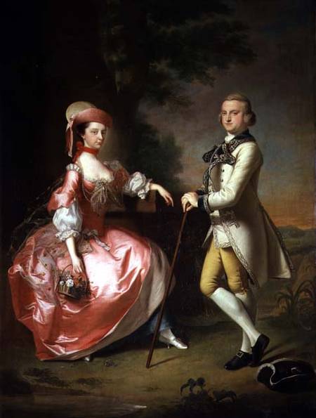 Sir John Pole, 5th Baronet, and his Wife, Elizabeth von Thomas Hudson
