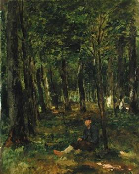 Young Farmer sitting in the Forest 1878