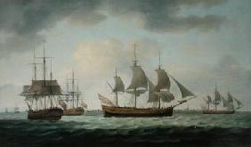 Merchant Vessels off the Coast 1783