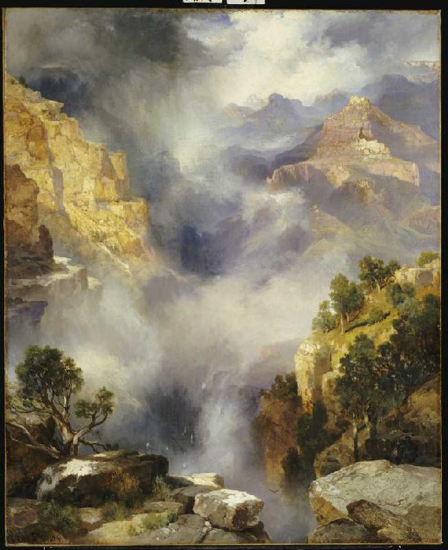 Der Canyon im Nebel von Thomas Moran